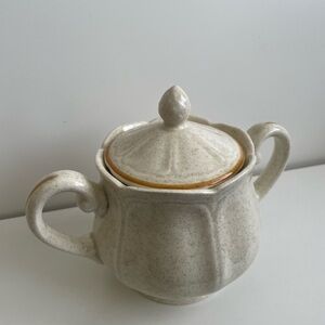 Vintage Ironstone Sugar Bowl with Lid. Made in Japan.